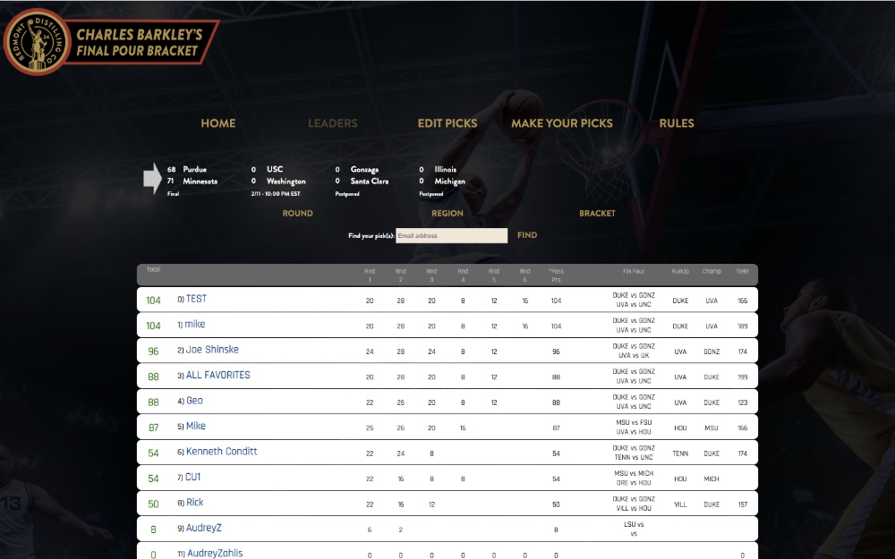 Business White-Label March Madness Bracket Solution